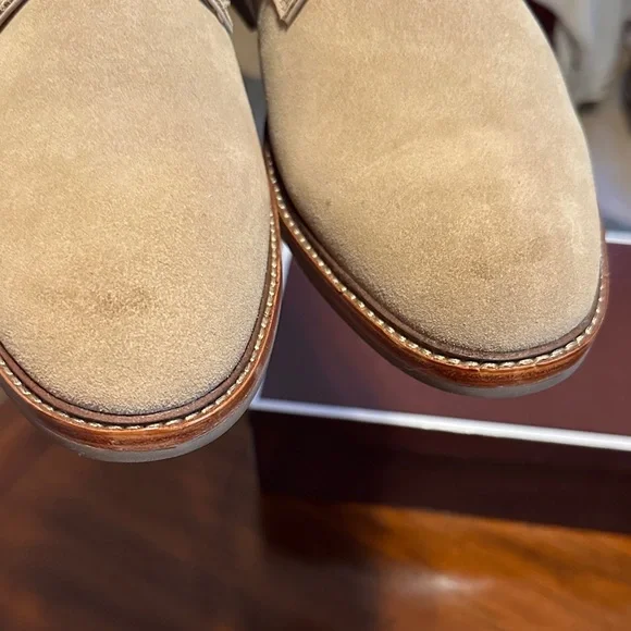 Coach Men's Taupe Suede Oxfords - Picture 12 of 13